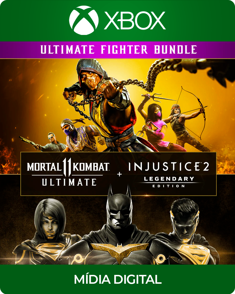 Pacote Mortal Kombat 11 Ultimate + Injustice 2 Ed. Lendária - Xbox One e Series